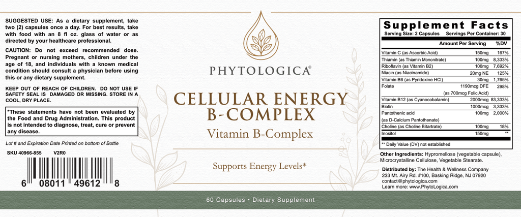 Cellular Energy B Complex — Metabolism & Energy Support