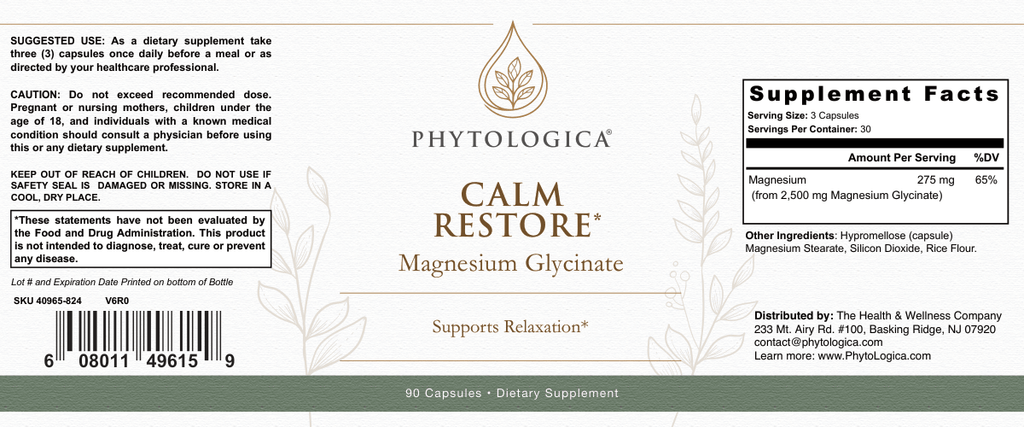 Magnesium Calm Restore — Nervous System, Sleep & Muscle Support