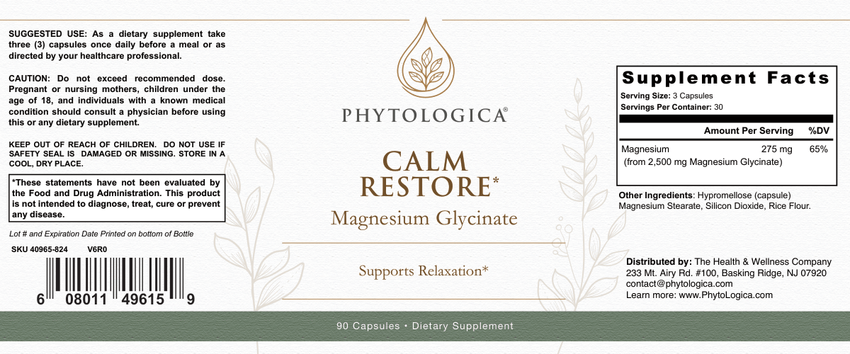 Magnesium Calm Restore — Nervous System, Sleep & Muscle Support