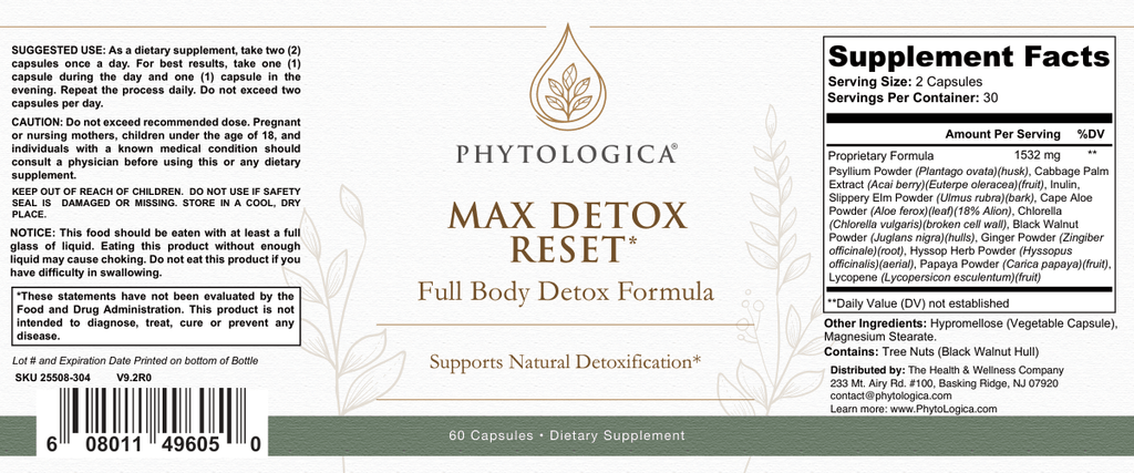 Max Detox Reset — Full Body Cleanse & Metabolic Support