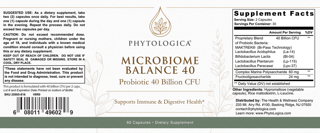 Microbiome Balance 40™ — Advanced Probiotic & Gut Health Support