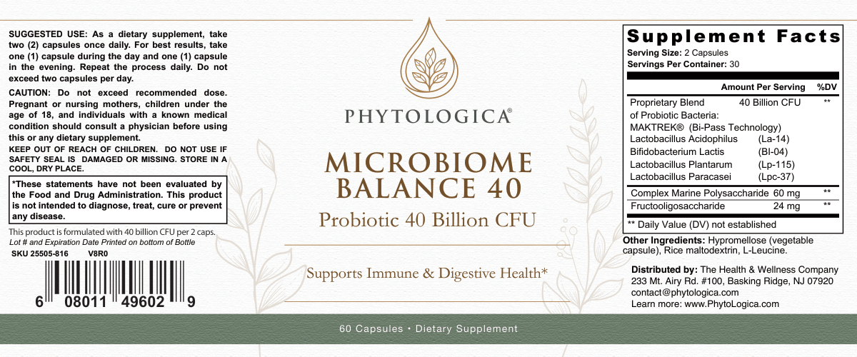 Microbiome Balance 40™ — Advanced Probiotic & Gut Health Support