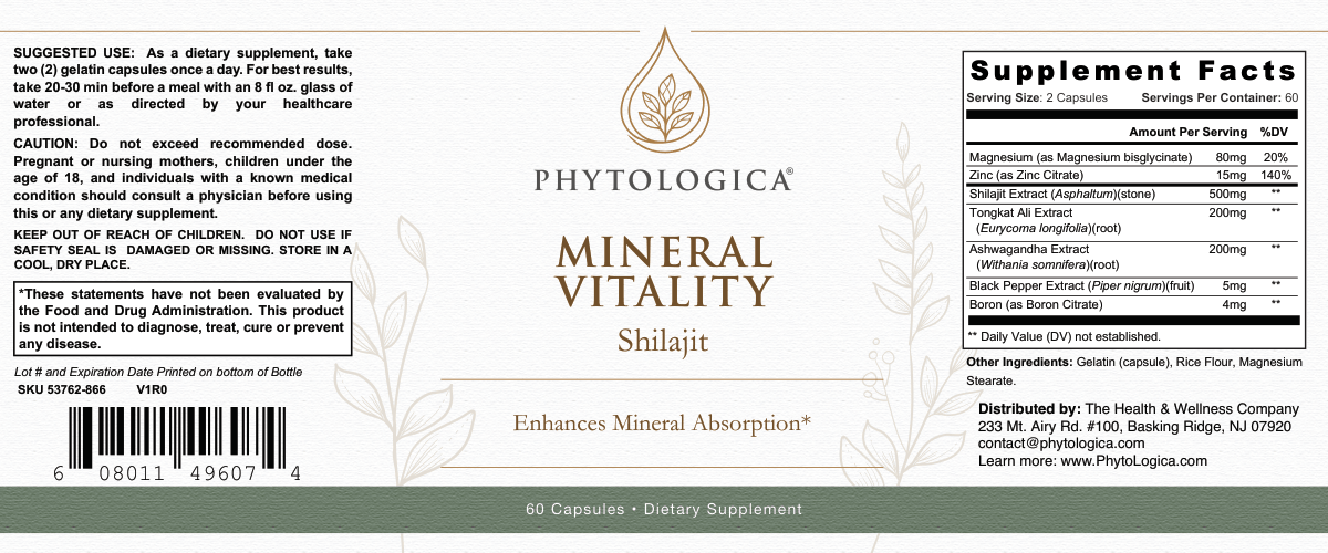 Mineral Vitality Shilajit — Energy, Minerals & Longevity